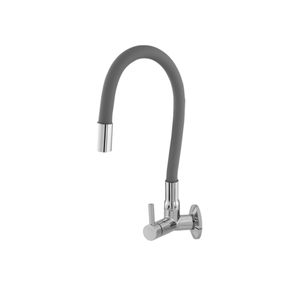 Torneira de Parede Para Cozinha Flexível 2164 C60 Cinza Cromada Higo