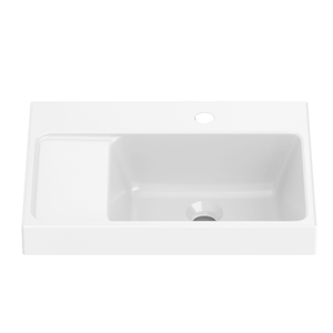 Cuba de Sobrepor 50x38cm Retangular com Mesa L50 Branca Roca