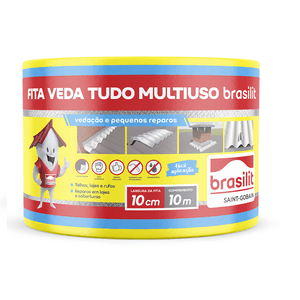Fita 10cmx10m Veda Tudo Adesiva Brasilit
