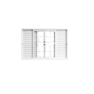 Veneziana 150x100x12 Trad Grade Quadriculada Branca Haiala