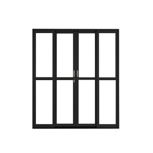 Porta de Aço Pintado 215x200x12 Correr 4 Folhas Black Haiala