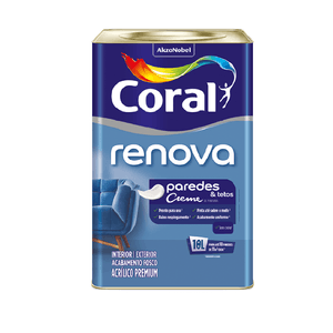 Tinta Renova Premium Externa 18L Acrílica Fosco Branco Coral