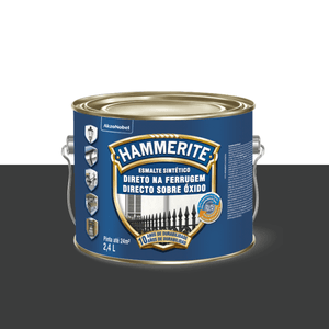 Tinta Esmalte Sintético Hammerite Externa 2,4L Preto Direto na Ferrugem Brilhante Coral