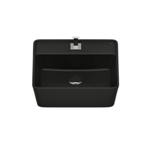 Cuba de Apoio 42x42 com Mesa Quadrada Cq42 Matte Black Roca