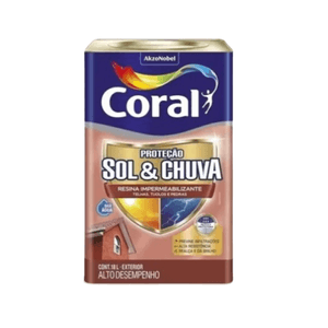 Resina Impermeabilizante Externa Balde 18 Litros Incolor Sol Chuva Coral