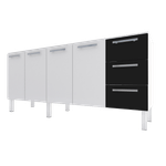 Gabinete_de_Cozinha_em_Aco_200_Tres_Gavetas_Vnus_Flat_Preto_Montado_Cozimax_2152950