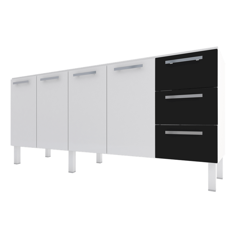 Gabinete_de_Cozinha_em_Aco_200_Tres_Gavetas_Vnus_Flat_Preto_Montado_Cozimax_2152950