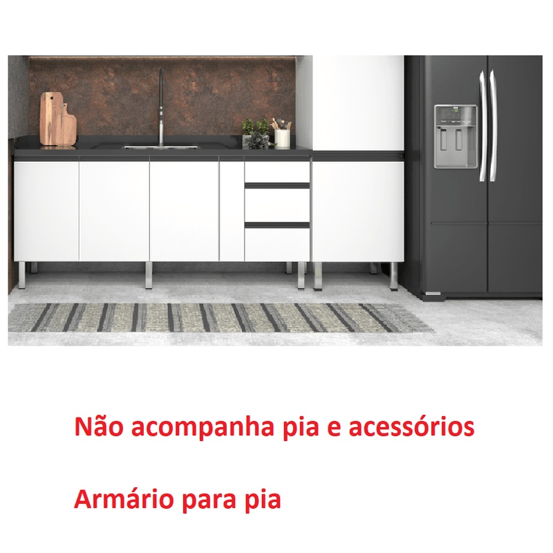 Gabinete_de_Cozinha_em_Aco_150_Tres_Gavetas_Gaia_Flat_Branco_Montado_Cozimax_2187743