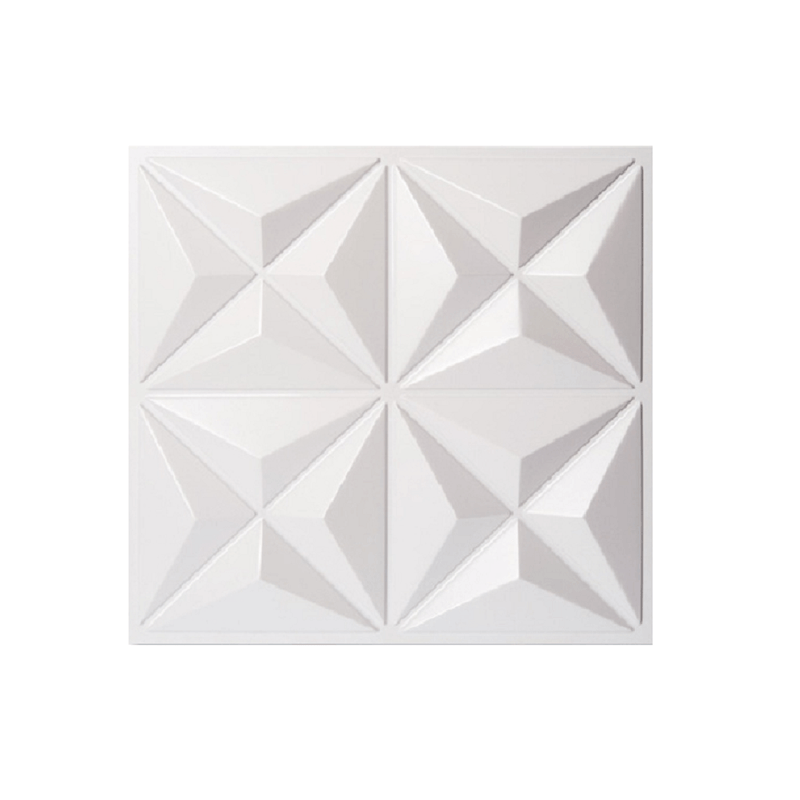 Kit_Painel_3D_50x50_com_8_Pecas_Mini_Estrelar_Branco_Fosco_Poliestireno_Mebuki_2411210