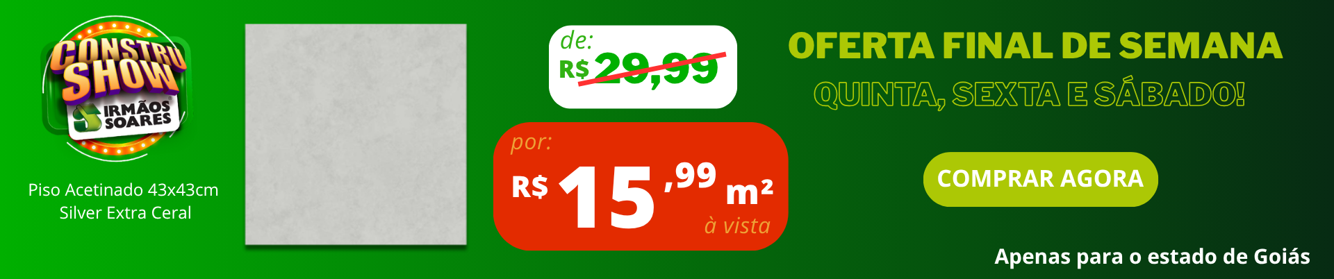 Piso cinza de oferta